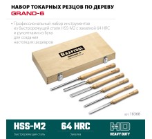 KRAFTOOL Grand-6 6 предм., набор токарных резцов по дереву (18368)