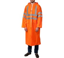 ЗУБР нейлон, сигнальный цвет, р.52-54, плащ-дождевик на молнии, Профессионал (11617-52)