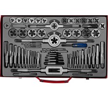 ЗУБР 65 предм., сталь 9ХС, набор метчиков и плашек (28118-H65)