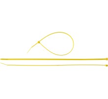 ЗУБР КС-Ж1, 3.6 x 300 мм, нейлон РА66, 100 шт, желтые, кабельные стяжки, Профессионал (309050-36-300)