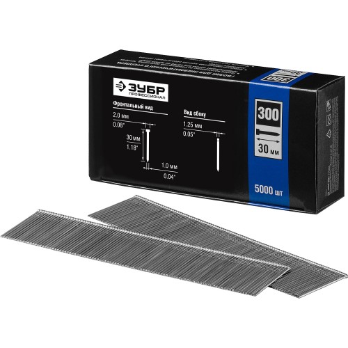 ЗУБР тип 18GA (47/300/F) 30 мм, 5000 шт, гвозди для нейлера, Профессионал (31830-30) ЗУБР тип 18GA (47/300/F) 30 мм, 5000 шт, гвозди для нейлера, Профессионал (31830-30)