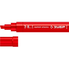 ЗУБР МК-800 красный, 2-8 мм клиновидный маркер-краска (06327-3)