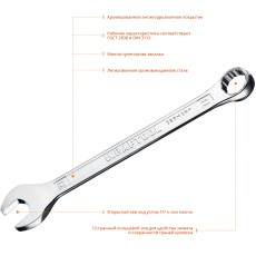 KRAFTOOL 21 мм, комбинированный гаечный ключ (27079-21)