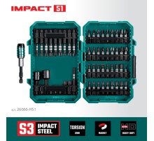 KRAFTOOL Impact-51, 51 шт, набор ударных бит (26066-H51)