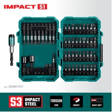 KRAFTOOL Impact-51, 51 шт, набор ударных бит (26066-H51)