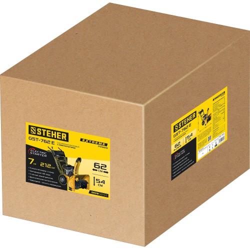 STEHER 62 см, бензиновый снегоуборщик с электростартером, EXTREM (GST-762E)