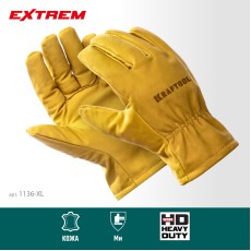 KRAFTOOL EXTREM, XL (10) кожаные рабочие перчатки (1136-XL)