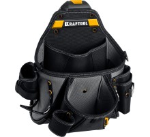 KRAFTOOL KPB-20 с быстросъёмным креплением FastClip, плечевой ремень, 20 карманов и петель, 320 х 310 мм, поясная сумка (38767)
