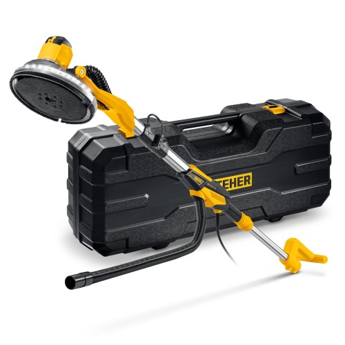 STEHER d225 мм, 500 Вт, подсветка, бесщеточная шлифовальная машина для стен (жираф), кейс (DWB-500)