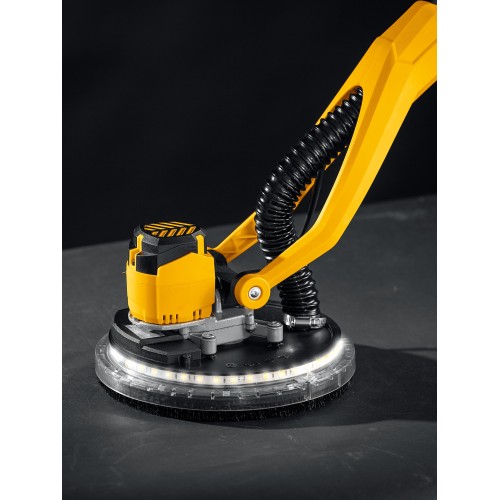 STEHER d225 мм, 500 Вт, подсветка, бесщеточная шлифовальная машина для стен (жираф), кейс (DWB-500)