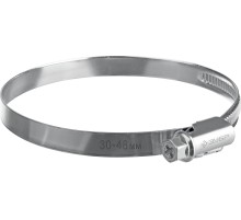 ЗУБР Х-9Н, 30 - 48 мм, накатная лента 9 мм, цинк, 50 шт, червячный хомут (37807-48)