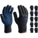 ЗУБР МАСТЕР, L-XL, трикотажные перчатки с точечным ПВХ покрытием, утеплённые, противоскользящие, 10 пар (11462-H10)