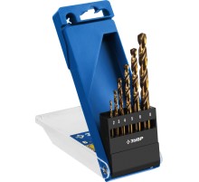 ЗУБР Кобальт, 6 шт, (2-8 мм), сталь Р6М5К5, класс А, набор сверл по металлу, Профессионал (29626-H6)