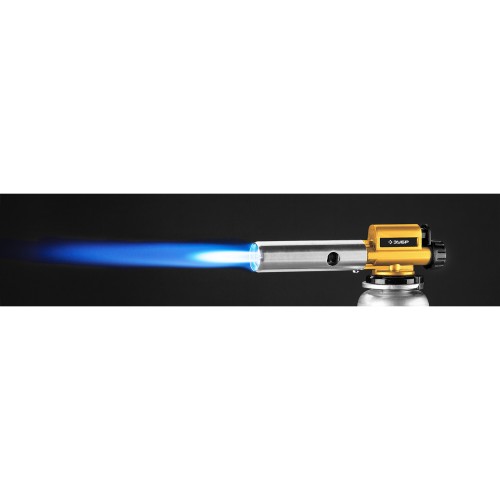 ЗУБР ГПМ-800, 1300°C, цельнометаллическая, газовая горелка с пьезоподжигом на баллон с цанговым соединением, Профессионал (55550) ЗУБР ГПМ-800, 1300°C, цельнометаллическая, газовая горелка с пьезоподжигом на баллон с цанговым соединением, Профессионал (55550)