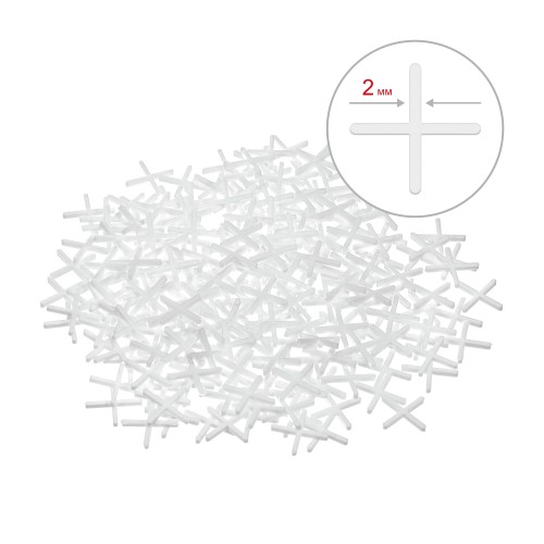 ЗУБР 2 мм, 200 шт, крестики для плитки (33811-2) ЗУБР 2 мм, 200 шт, крестики для плитки (33811-2)
