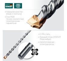 KRAFTOOL Cerazit Carbide, 14 х 250 мм, SDS-plus бур (29320-260-14)