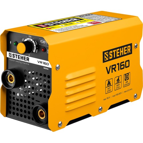 STEHER ММА, 160 А, сварочный аппарат инверторный, макс. электрод ? 3.2 мм (VR-160)