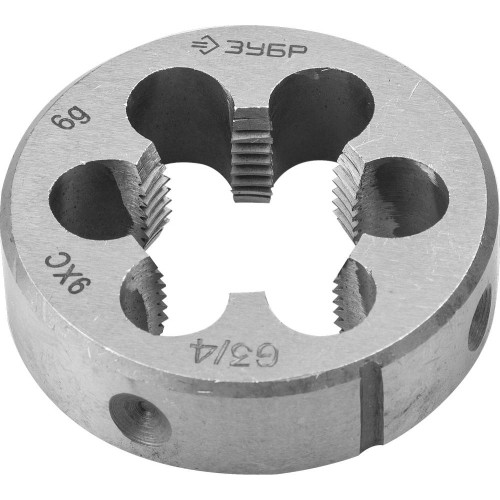 ЗУБР G 1/2″, сталь 9ХС, плашка круглая ручная (4-28032-1/2) ЗУБР G 1/2″, сталь 9ХС, плашка круглая ручная (4-28032-1/2)