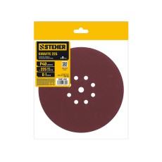 STEHER GIRAFFE 225 мм, Р40, шлифовальный круг на липучке, 9 отв., 5 шт. (35681-040)