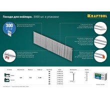 KRAFTOOL тип 18GA (47/300/F) 30 мм, 5000 шт, гвозди для нейлера (31785-30)
