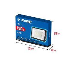ЗУБР ПСК-150, 150 Вт, 6500 К, IP 65, светодиодный прожектор, Профессионал (57141-150)