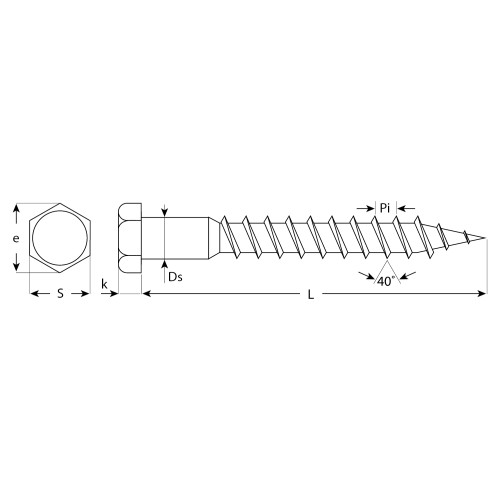 Шурупы ШДШ с шестигранной головкой (DIN 571), 130 х 6 мм, 950 шт, ЗУБР Шурупы ШДШ с шестигранной головкой (DIN 571), 130 х 6 мм, 950 шт, ЗУБР