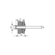 KRAFTOOL Inox, 4.0 x 12 мм, 1000 шт, нержавеющие заклепки (311705-40-12)