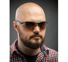 KRAFTOOL BASIC, открытого типа, коричневые, стекло-моноблок с покрытием устойчивым к истиранию и запотеванию, защитные очки (110319)