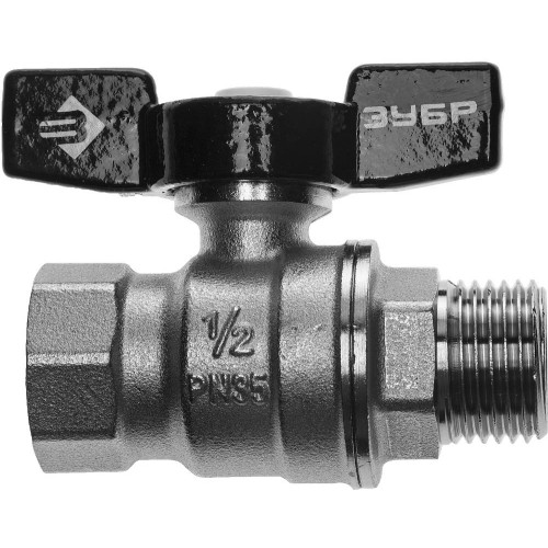 ЗУБР d 1/2″, ручка ″бабочка″, шаровой кран (4-51324-C-1/2) ЗУБР d 1/2″, ручка ″бабочка″, шаровой кран (4-51324-C-1/2)