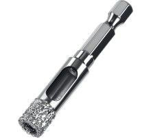 ЗУБР АВК, d 10 мм, (HEX 1/4″, 15 мм кромка), вакуумное алмазное трубчатое сверло, Профессионал (29865-10)