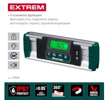 KRAFTOOL EXTREM, 0 - 360°, точность 0.05°, HOLD, IP67, электронный уровень-уклономер (34686)