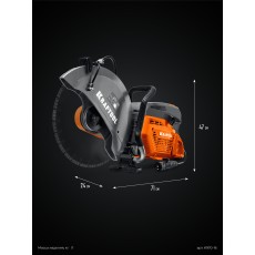 KRAFTOOL 4800 Вт, 400 мм, без диска, бензорез по бетону (бетонорез) (K970-16)