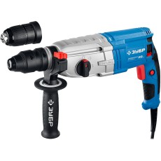ЗУБР 28 мм, 800 Вт, перфоратор SDS Plus + БЗП, Профессионал (ЗП-28-800 КМ)