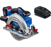 ЗУБР Т7, 20 В, d190 мм, 1 АКБ (4 А·ч), бесщеточная пила циркулярная, Профессионал (CPB-190-41)
