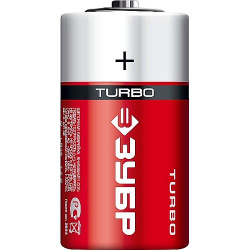 ЗУБР TURBO, С х 2, 1.5 В,, алкалиновая батарейка (59215-2C) ЗУБР TURBO, С х 2, 1.5 В,, алкалиновая батарейка (59215-2C)