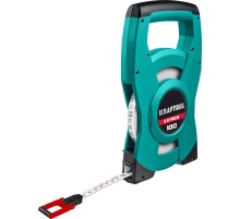 KRAFTOOL EXTREM, 100 м, геодезическая стальная мерная лента
