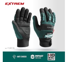 KRAFTOOL Extrem, XL (10), профессиональные комбинированные перчатки, антивибрационные, противоударные (11287-XL)