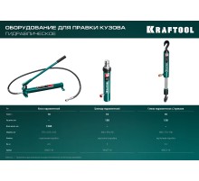 KRAFTOOL 10 т, гидравлическая стяжка с 2 крюками (43423-10)