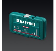 KRAFTOOL THS-42, 42 шт (HEX, TX, SPLINE) хвостовик 10 мм под квадрат 1/2″ набор специальных бит (26554)