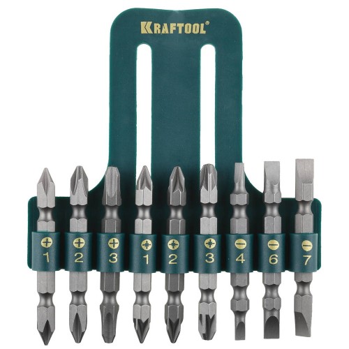 KRAFTOOL KraftMax, 9 шт, набор двусторонних бит (26060-H10)