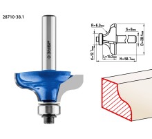 ЗУБР 38.1 x 15 мм, радиус 6.3 мм, фреза кромочная калевочная №8, Профессионал (28710-38.1)