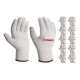 ЗУБР ОПТИМА, L-XL, х/б перчатки без покрытия, 10 класс, 10 пар (11446-XL10)