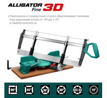 KRAFTOOL Alligator 3D, 600 мм, стусло прецизионное поворотно-наклонное (15451-600)