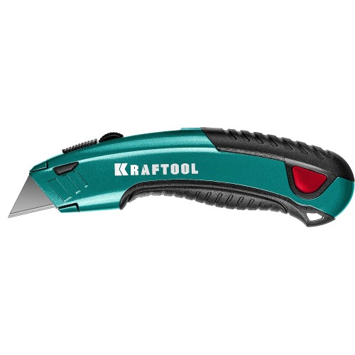 KRAFTOOL с автостопом, 2 лезвия, универсальный нож (09241)