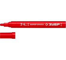 ЗУБР МК-400 красный, 2-4 мм маркер-краска (06325-3)