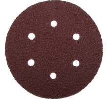 Круг шлифовальный ЗУБР ″Мастер″ универсальный, из абразивной бумаги на велкро основе, 6 отверстий, Р60, 150мм, 5шт