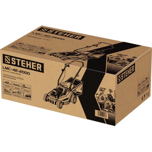 STEHER 2000 Вт, ш/с 42 cм, сетевая газонокосилка (LMC-42-2000)