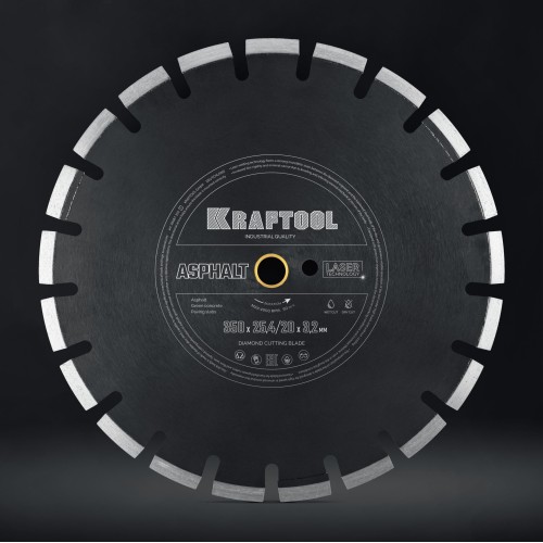 KRAFTOOL ASPHALT 350 мм (25.4/20 мм, 12х3.2 мм), алмазный диск (36687-350)