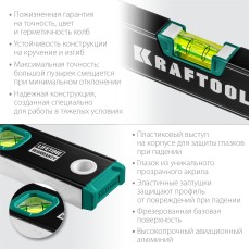 KRAFTOOL 1500 мм, с зеркальным глазком, уровень (34781-150)