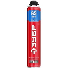 ЗУБР PRO 65, 850 мл, пистолетная, всесезонная, SVS, с увеличенным выходом до 65 л, профессиональная, монтажная пена (41147)